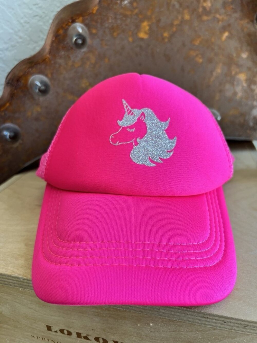 Los Angeles Boutique Youth Adult Womens Neon Pink Sparkle Glitter Unicorn Hat